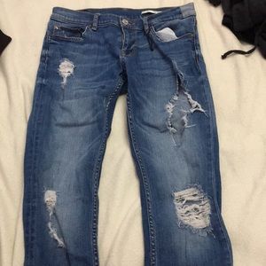 Zara Ripped Distressed Jeans